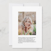 Eenvoudige gouden Afstuderen fotoaankondiging Aankondiging (Achterkant)