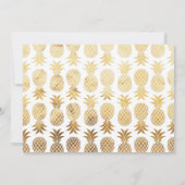 Eenvoudige Gouden Ananas Save the Date Kaarten (Achterkant)