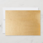 Eenvoudige gouden baptisme fotouitnodiging kaart (Achterkant)