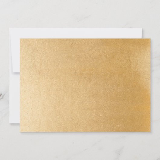 Eenvoudige gouden baptisme fotouitnodiging kaart (Achterkant)