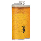 Eenvoudige Gouden Bier Monogram Kerstfeest Heupfles (Rechts)