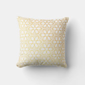 Eenvoudige gouden bloemen gooien kussen (Voorkant)