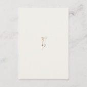 Eenvoudige Gouden Boho Bloemen Huwelijk Informatiekaartje (Achterkant)