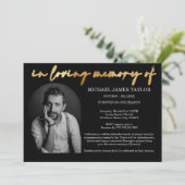 Eenvoudige gouden boog foto in liefdevolle herinne kaart (Staand voorkant)