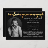 Eenvoudige gouden boog foto in liefdevolle herinne kaart (Voorkant / Achterkant)