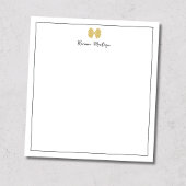 Eenvoudige Gouden Boog Rand Script Aangepaste Naam Notitieblok