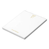 Eenvoudige Gouden Boog Script Aangepaste Naam Scri Notitieblok (Linkerzijde)