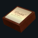 Eenvoudige gouden bruidsmeisje voorstel doos cadeaudoosje<br><div class="desc">Minimale,  moderne kalligrafie,  elegante,  eenvoudige faux gouden bruidsmeisje voorstel box.</div>