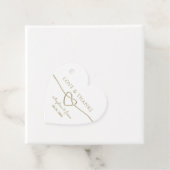 Eenvoudige gouden bruiloft dank je bedankjes labels (In situ)