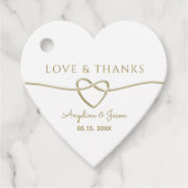 Eenvoudige gouden bruiloft dank je bedankjes labels (Voorkant)