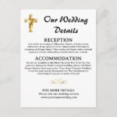 Eenvoudige gouden bruiloft Details Christelijke Cr Informatiekaartje (Voorkant)