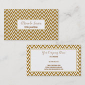 Eenvoudige gouden Chevron Visitekaartje (Voorkant / Achterkant)