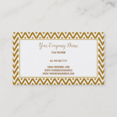 Eenvoudige gouden Chevron Visitekaartje (Achterkant)