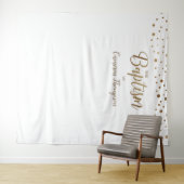 Eenvoudige gouden confetti doop achtergrond wandkleed (In Situ (horizontaal))