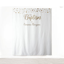 Eenvoudige gouden confetti doop achtergrond