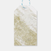 Eenvoudige gouden en groene minimalistische babysh cadeaulabel (Achterkant)