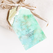 Eenvoudige gouden en groene minimalistische babysh cadeaulabel