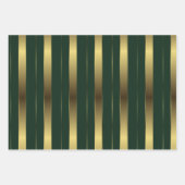 Eenvoudige gouden en smaragdgroene geometrische st inpakpapier vel (Voorkant 2)