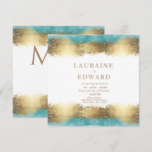 Eenvoudige gouden folie en minimalistisch waterbla