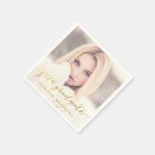 Eenvoudige gouden folie Foto Afstuderen Papieren s Servetten (Hoek)