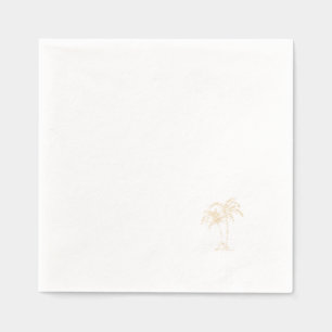 Eenvoudige Gouden Folie Palmboom Algemeen Servetten