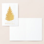 Eenvoudige Gouden Folie Pine Tree met Handtekening Kaarten (Display)