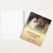 Eenvoudige Gouden Foto Bruiloft Planner (Display)