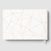 Eenvoudige gouden geometrische lijnen bruiloft gastenboek (Achterkant)