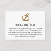 Eenvoudige Gouden Glitter Anker Boek Aanvraag Kaar Informatiekaartje (Voorkant)