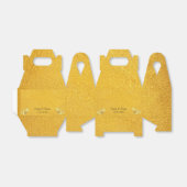 Eenvoudige gouden glitter bruidstaart bedankdoosjes (Uitgevouwen)