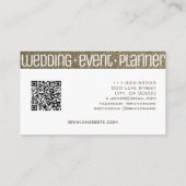 Eenvoudige Gouden Glitter Liefde Hart Vorm Wit Chi Visitekaartje (Achterkant)