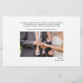 Eenvoudige gouden handgeschreven trouwtrouwkaart briefpapier (Achterkant)