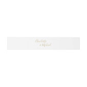 Eenvoudige Gouden Handtekening Script Uitnodigingen Wikkel (Vlak)