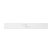 Eenvoudige Gouden Handtekening Script Uitnodigingen Wikkel (Vlak)