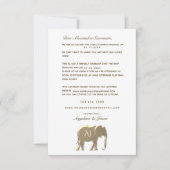 Eenvoudige gouden herinnering bruiloft uitnodiging (Voorkant)