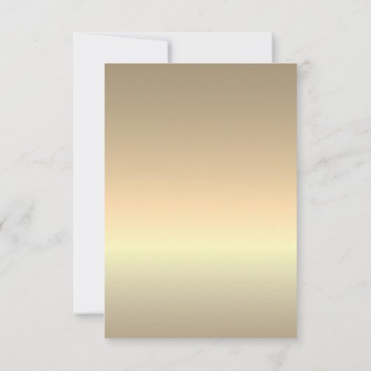 Eenvoudige gouden herinnering bruiloft uitnodiging (Achterkant)