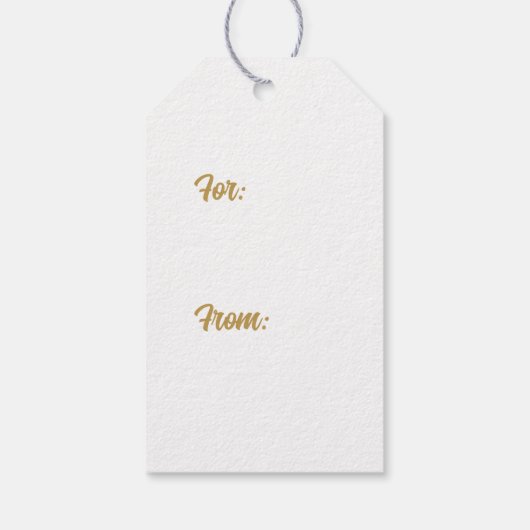 Eenvoudige gouden herten met krans en Ornament Cadeaulabel (Achterkant)