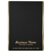 Eenvoudige gouden horizontale strepen klembord (Achterkant)