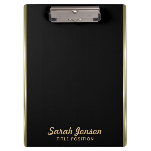 Eenvoudige gouden horizontale strepen klembord (Voorkant)