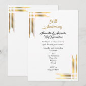 Eenvoudige gouden huwelijksjubileum kaart (Voorkant / Achterkant)