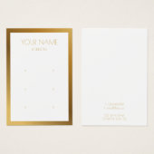Eenvoudige gouden kaart voor het oormerken aan de  (Voorkant /achterkant)