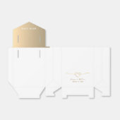 Eenvoudige gouden kalligrafie bruiloft gunst doos bedankdoosjes (Uitgevouwen)