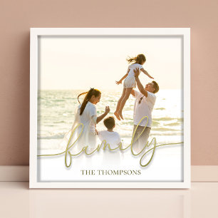 Eenvoudige gouden kalligrafie Script familie typog Foto Afdruk