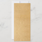 Eenvoudige gouden krans met kruisdoop Menu Kaart (Achterkant)