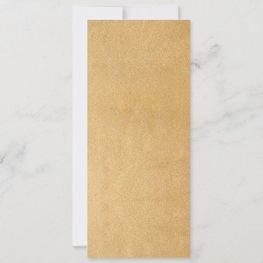 Eenvoudige gouden krans met kruisdoop Menu Kaart (Achterkant)