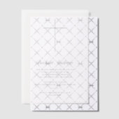 Eenvoudige gouden kruis script doop vellum uitnodigingen (Offset (Uitnodiging))