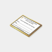 Eenvoudige Gouden Kruiskerk Pastor Benoeming Post-it® Notes (Schuin)