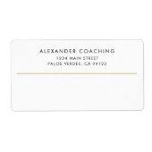 Eenvoudige gouden lijn moderne zaken etiket (Voorkant)