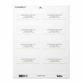 Eenvoudige gouden lijn moderne zaken etiket (Full Sheet)