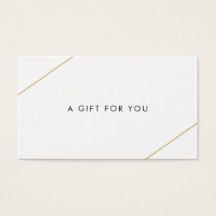 Eenvoudige gouden lijnen Modern Business Gift Cert